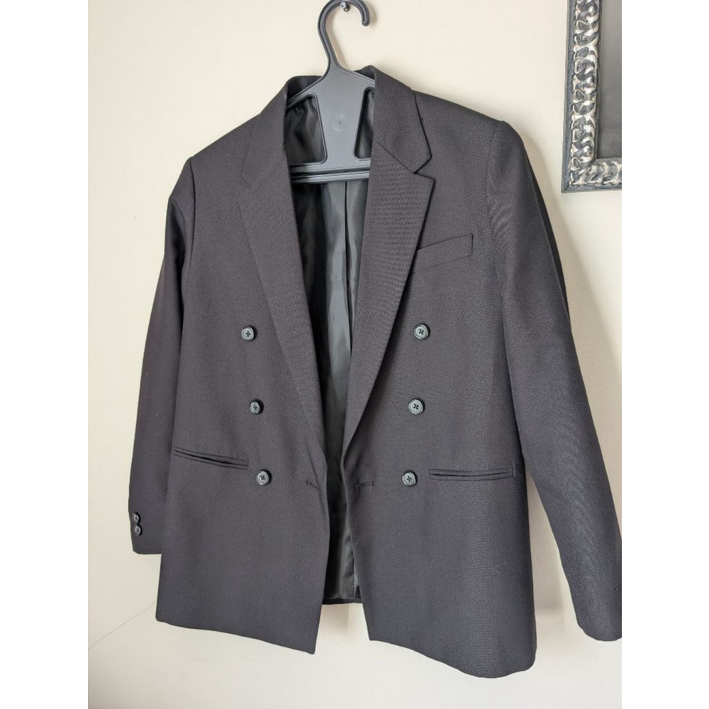 VANHEUSEN Blazer Black Double Breasted Size 12